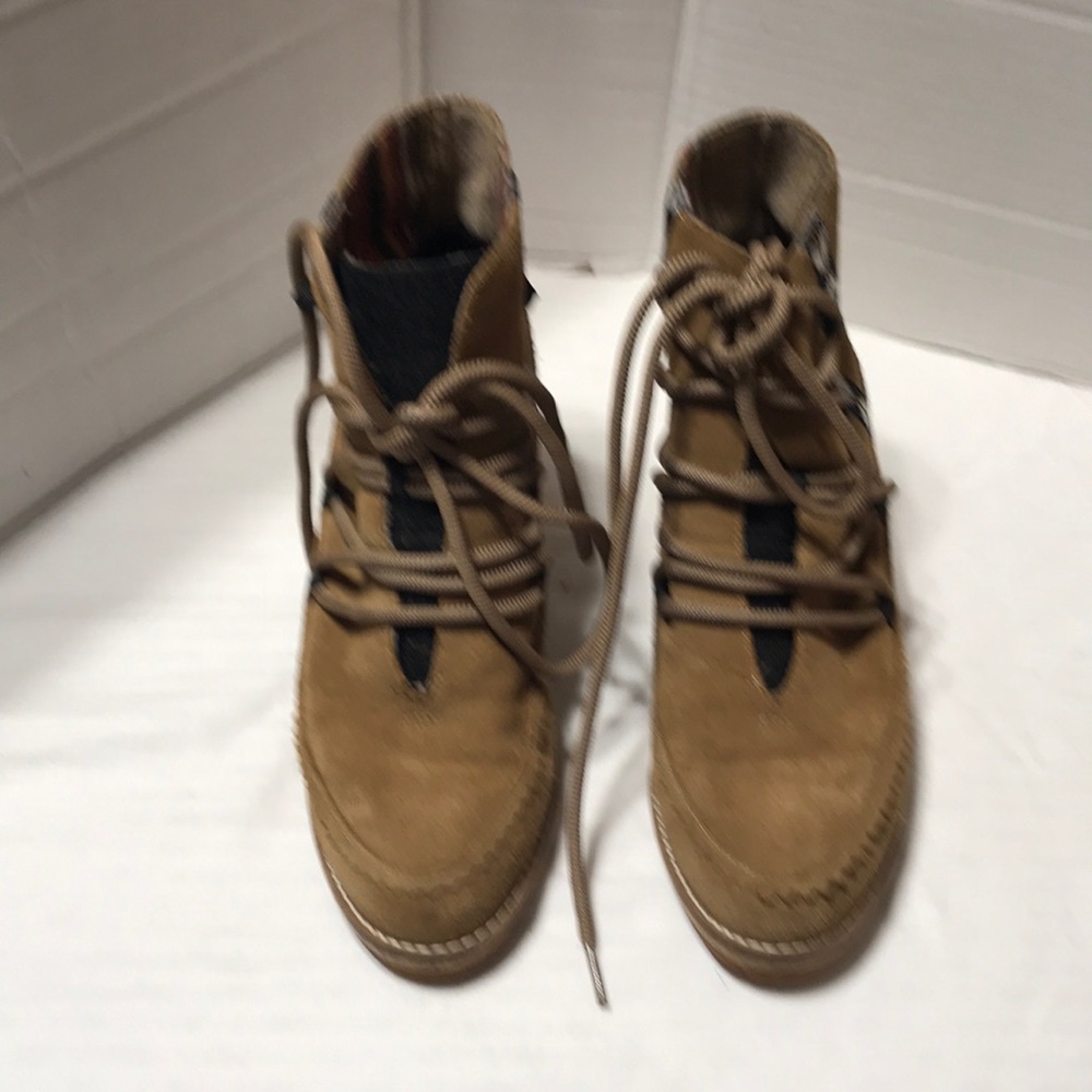 Pendleton Suede Leather Wedge Boots. Euc - image 1